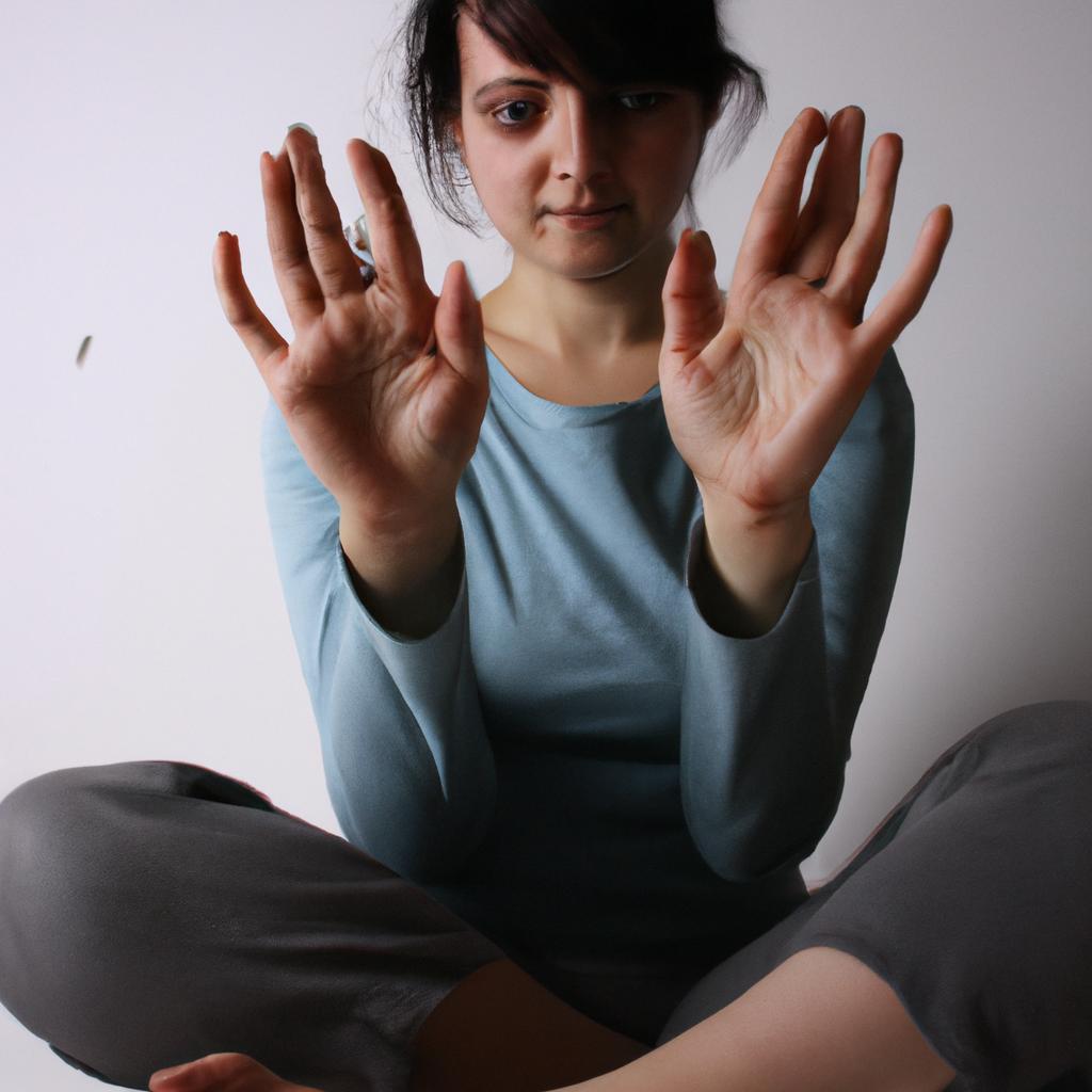 Person meditating to relieve anxiety