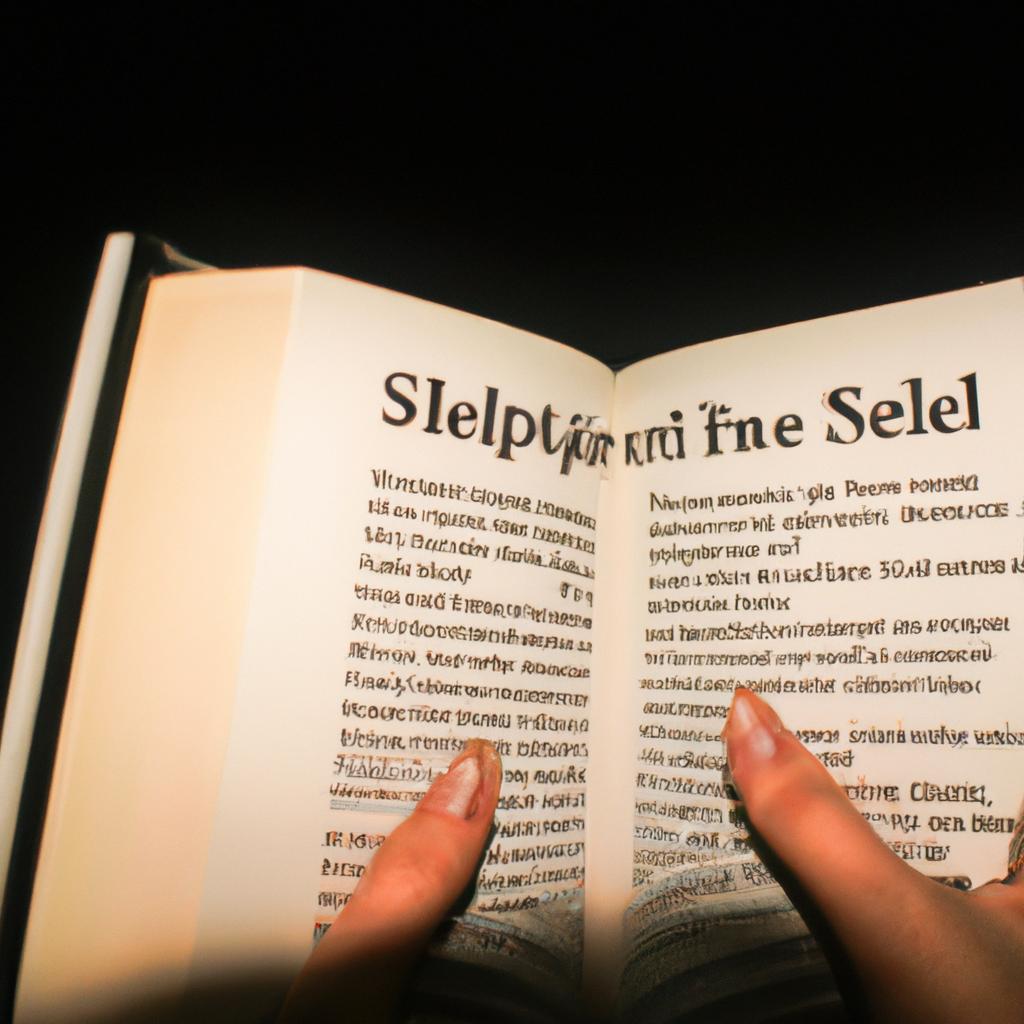 Person reading self-help book
