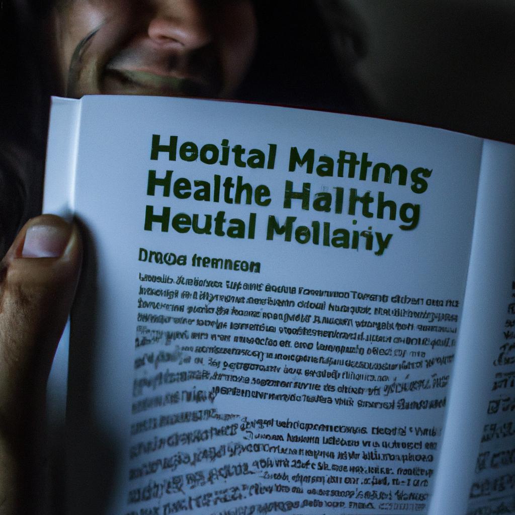 Person reading mental health guide