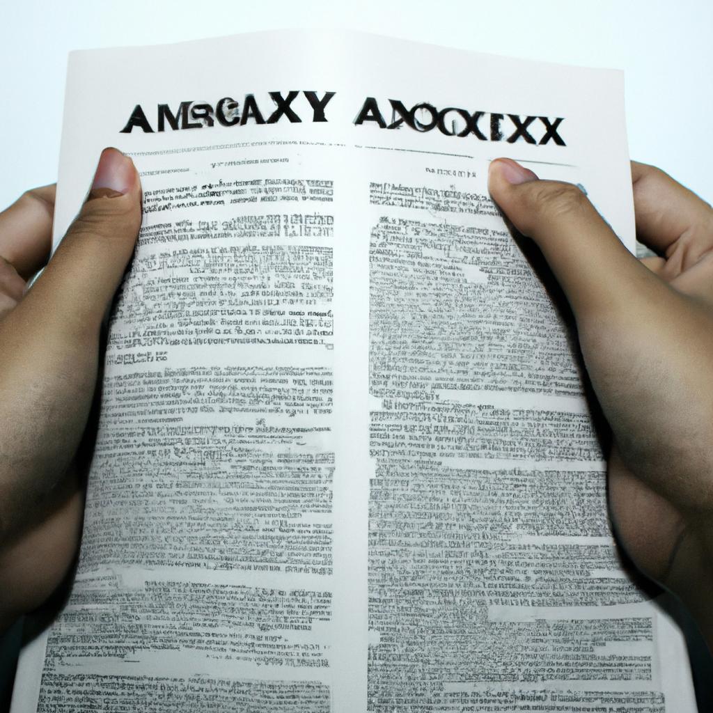 Person reading anxiety information pamphlet